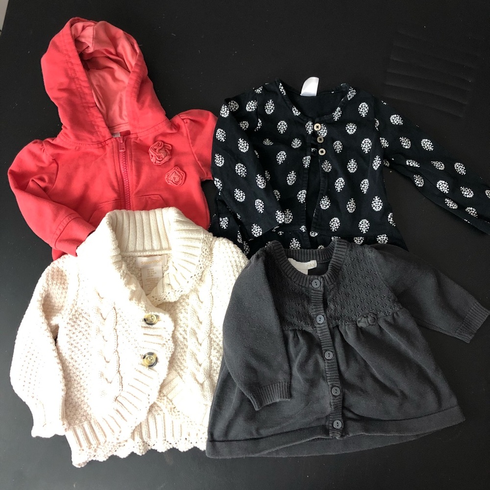 Lot of 9-12 Month Baby Girl Sweaters